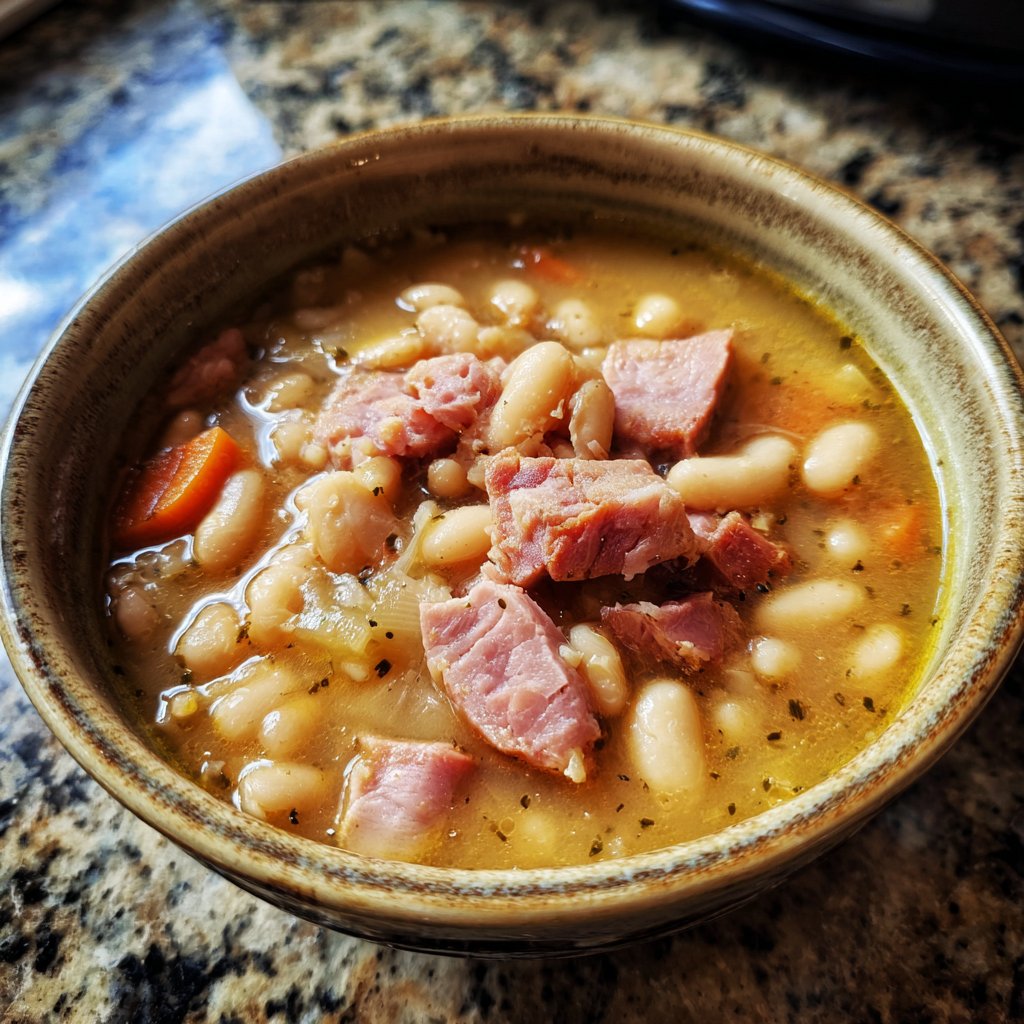 Ham and Bean Soup with Onion