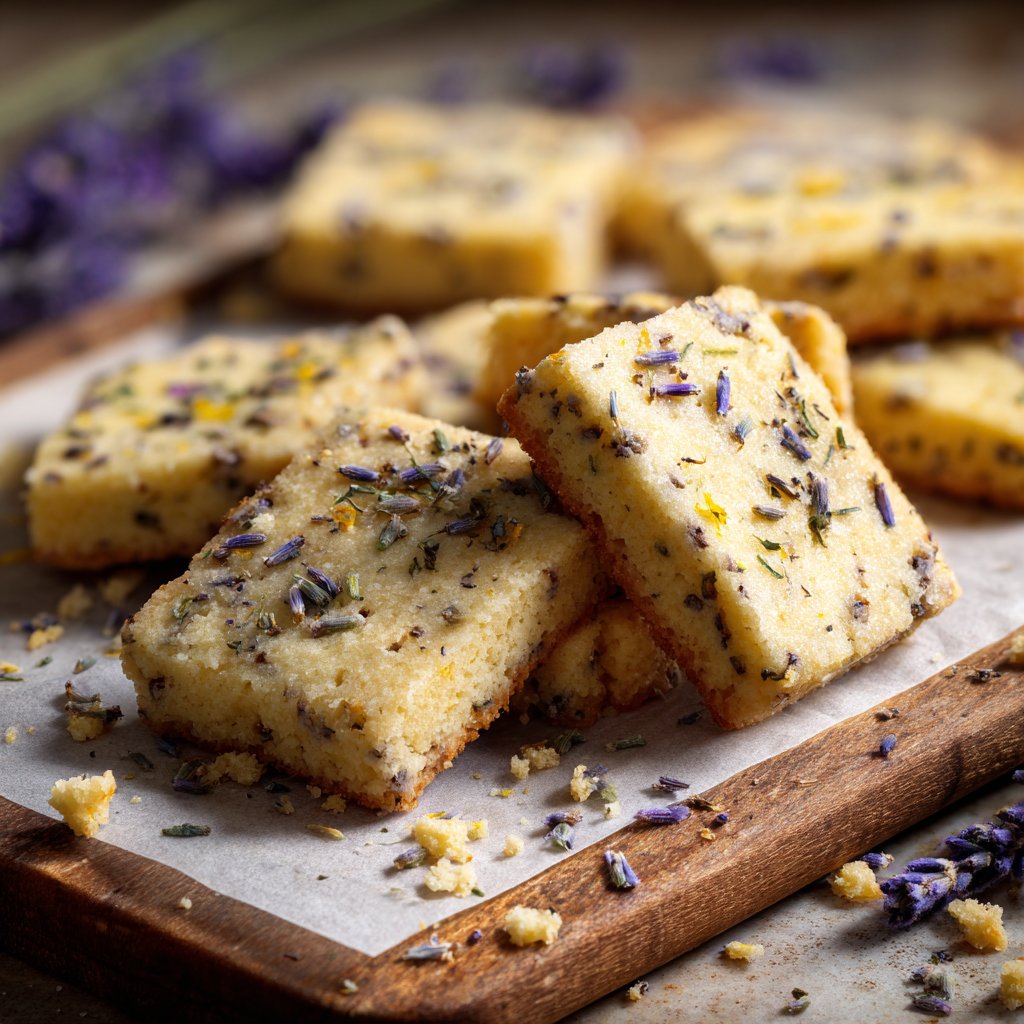 Lavender Lemon Shortbread Treats