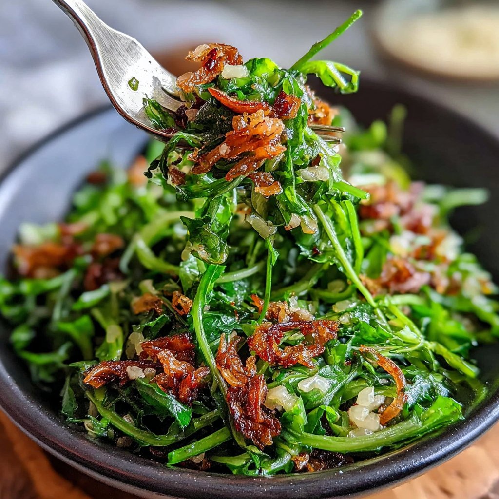 Asian Dandelion Salad with Dressing
