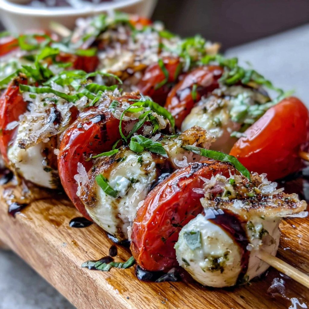 Turkey Caprese Salad Skewers