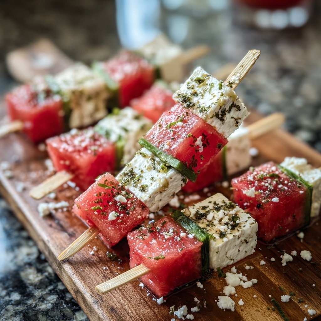 Mini Watermelon Feta Skewers