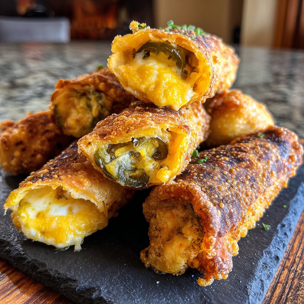 Mini Jalapeño Popper Egg Rolls