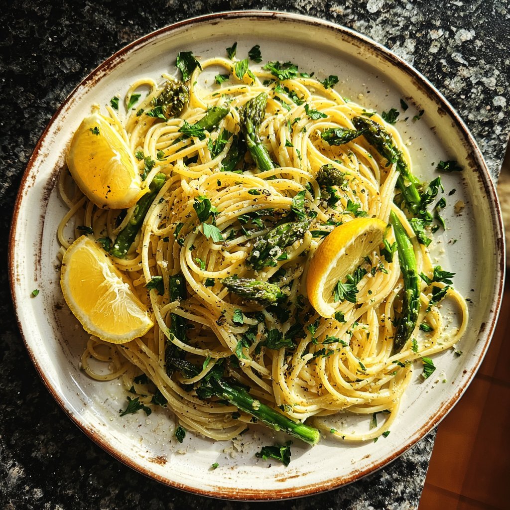 Asparagus and Lemon Pasta Toss