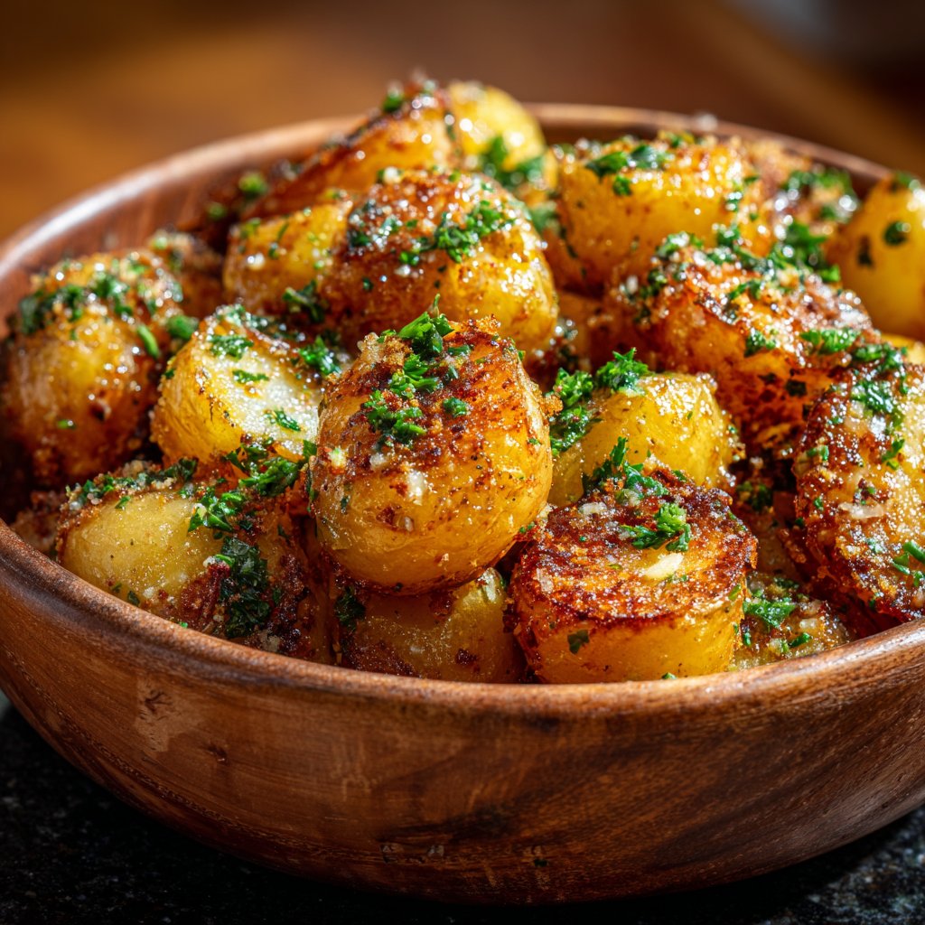 Crispy Garlic Butter Potatoes